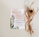 Fiesta Baby Shower Editable Invitation Template | Southwestern Shower