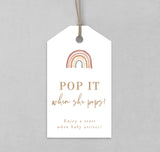 Pop When She Pops Tag | Mini Champagne Bottle Tag Template