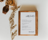 Covid Wedding Safety Note | Social Distance Wedding Insert