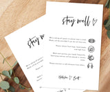 Stay Well Wedding Enclosure Card | Stay Healthy Wedding Card
