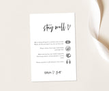 Stay Well Wedding Enclosure Card | Stay Healthy Wedding Card