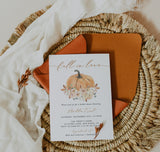 Fall Bridal Shower Invitation Template | Fall in Love Shower Invite