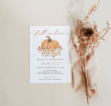 Fall Bridal Shower Invitation Template | Fall in Love Shower Invite