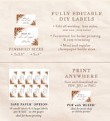 Pop When She Pops Label | Mini Champagne Bottle Label Template