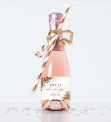 Pop When She Pops Label | Mini Champagne Bottle Label Template
