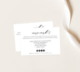 Small Business Care Card | Clothing Care Card