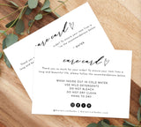 Small Business Care Card | Clothing Care Card