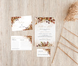 Fall Bridal Shower Invitation | Fall Leaves Invite Template
