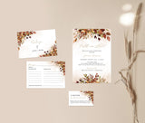 Fall Bridal Shower Invitation | Fall Leaves Invite Template