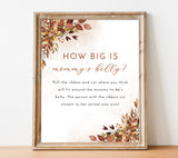 How Big Is Mommy's Belly Game | Fall Baby Shower