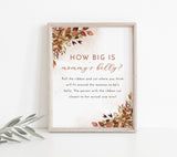 How Big Is Mommy's Belly Game | Fall Baby Shower