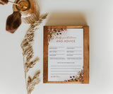 Fall Baby Shower Advice and Predictions Card | Gender Neutral Baby Shower