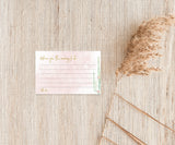 Fiesta Baby Shower Advice Card Template | Well Wishes Prayers for Parents