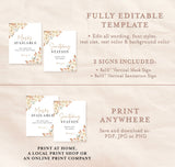 Fall Wedding Social Distance Signs | Please Wear A Mask Wedding Sign