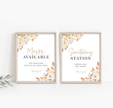 Fall Wedding Social Distance Signs | Please Wear A Mask Wedding Sign