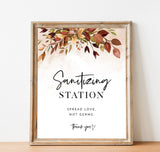 Fall Wedding Social Distance Signs | Please Wear A Mask Wedding Sign