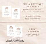 Rainbow Shower Social Distance Signs | Please Wear A Mask Wedding Sign