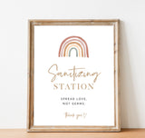 Rainbow Shower Social Distance Signs | Please Wear A Mask Wedding Sign