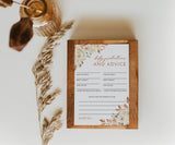 Fall Baby Shower Advice and Predictions Card | Gender Neutral Baby Shower