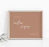 Desert Sand Custom Sign Template | Terracotta Wedding Custom Sign