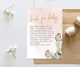 Desert Books for Baby Card | Book Request Insert Template