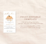 Fall Bridal Shower E-Vite Template | Fall in Love Shower Invite