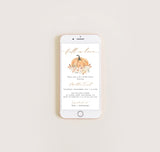 Fall Bridal Shower E-Vite Template | Fall in Love Shower Invite