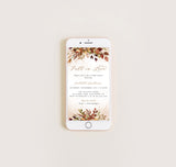 Fall Bridal Shower E-Vite Template | Text Invite