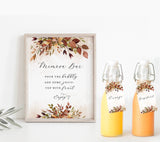 Bridal Shower Mimosa Bar Sign | Autumn Shower Mimosa Sign
