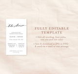 Digital Rehearsal Dinner Invitation | Modern Minimalist Wedding Rehearsal Invite