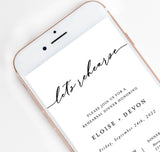 Digital Rehearsal Dinner Invitation | Modern Minimalist Wedding Rehearsal Invite