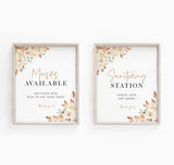 Fall Wedding Social Distance Signs | Please Wear A Mask Wedding Sign