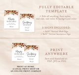 Fall Wedding Social Distance Signs | Please Wear A Mask Wedding Sign