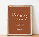 Burnt Orange Social Distance Signs | Please Wear A Mask Wedding Sign