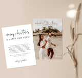 Christmas Card Template | Minimalist Christmas Thank You Card