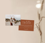 Terracotta Christmas Card Template | Minimalist Christmas Card