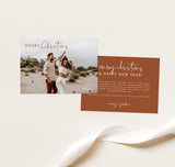 Terracotta Christmas Card Template | Minimalist Christmas Card