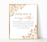 How Big Is Mommy's Belly Game | Fall Baby Shower