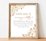 How Big Is Mommy's Belly Game | Fall Baby Shower