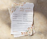 Fall Baby Shower Advice and Predictions Card | Gender Neutral Baby Shower