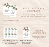 Winter Pop When She Pops Tag | Mini Champagne Bottle Tag