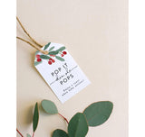 Winter Pop When She Pops Tag | Mini Champagne Bottle Tag