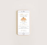 Fall Baby Shower E-Vite Template | Pumpkin Baby Shower Invite
