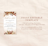 Fall Bridal Shower E-Vite Template | Text Invite