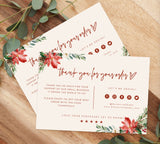 Boho Small Business Thank You Card | Winter Thank You Card Template