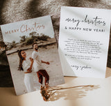 Christmas Card Template | Minimalist Christmas Thank You Card