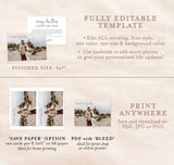 Photo Christmas Card Template | Minimalist Christmas Thank You Card