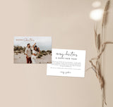 Photo Christmas Card Template | Minimalist Christmas Thank You Card