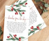 Winter Books for Baby Card | Rustic Holiday Book Request