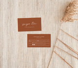 Terracotta Small Business Card | Boutique Business Card Template